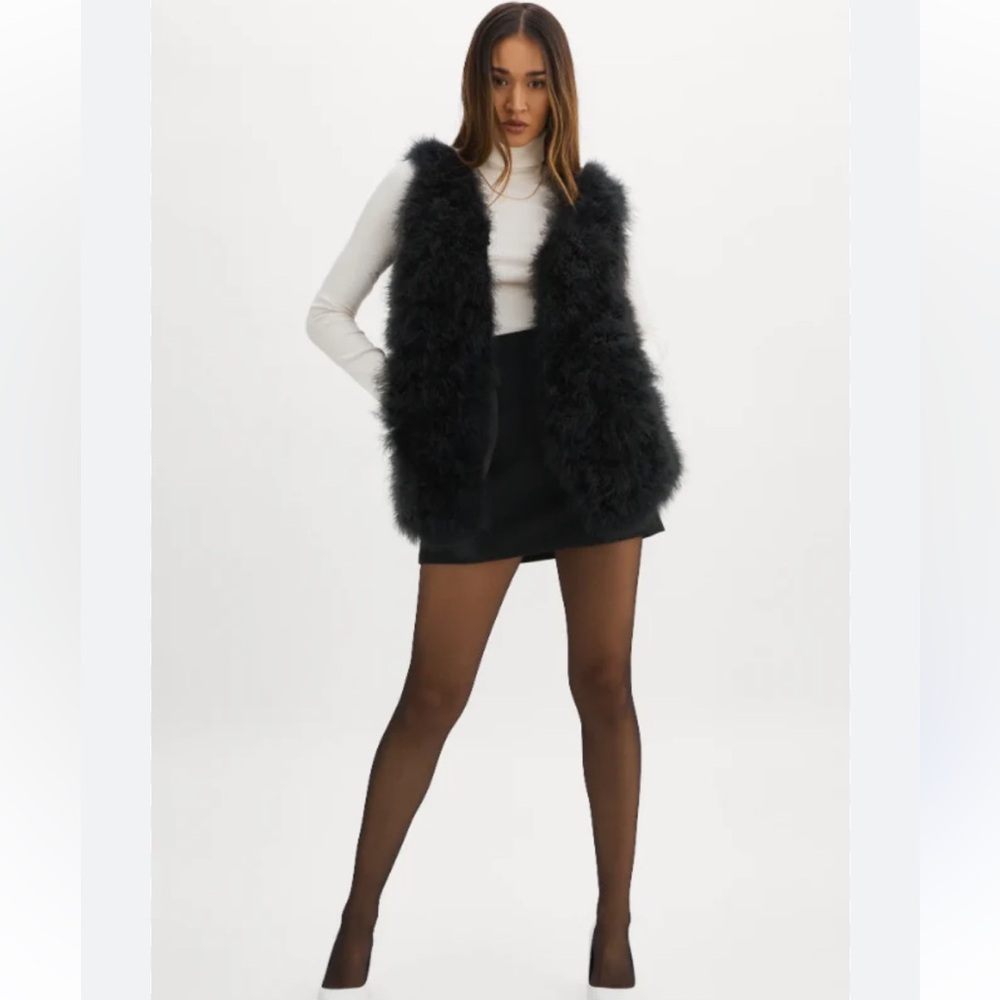 CLUB MANOCO Black Ostrich Feather Vest - Picture 11 of 11
